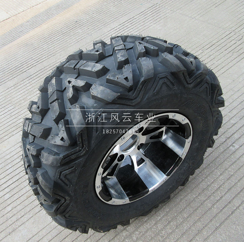 卡丁车配件 大悍马沙滩车25X8-12 25X10-12寸A字轮胎带刀锋铝轮毂