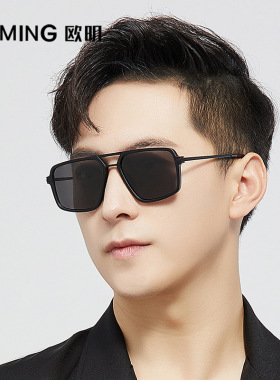 2025新款双梁套圈男士太阳镜大框驾驶眼镜偏光高端墨镜