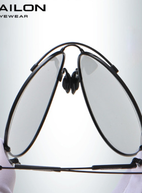 雷派龙记忆框飞行员偏光太阳镜男士驾驶变色防蓝光眼镜墨镜蛤蟆镜