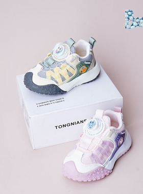 巴托童鞋 春季新品 轮胎防滑底儿童吸汗透气运动鞋机能鞋24208