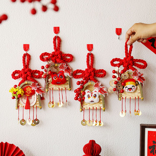 新年中国结福字入户门上挂件成品2026新款装饰客厅高档万字结门挂