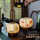 过年新年装 可移动春节禅意氛围台灯 饰品2026手提鱼灯笼摆件充电款