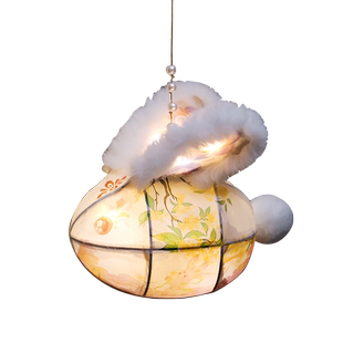 2026新款元宵节灯笼兔子花灯diy手工材料包儿童手提小玉兔春节