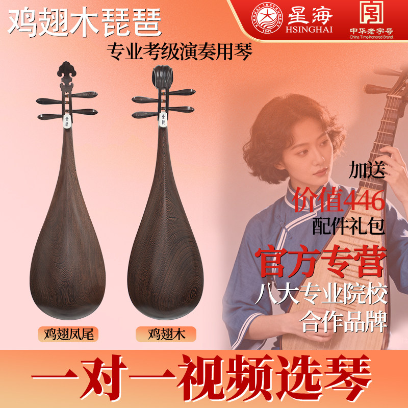 【视频选琴】星海鸡翅木琵琶专业演奏考级初学凤尾抛光琵琶8915