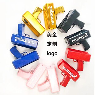 亚马逊电动喷钱枪 源头工厂 钞票枪Money儿童玩具枪亲子互动玩具