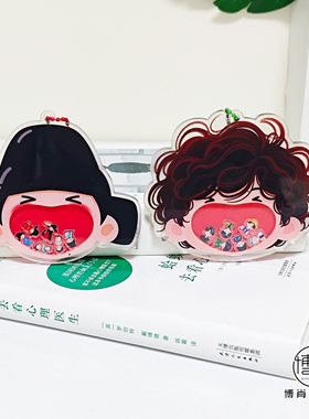 博君一肖周边肖战王一博原创卡通大嘴摇摇乐挂件钥匙扣书包吊坠