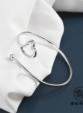 博君一肖饰品镶钻开口爱心痣手环