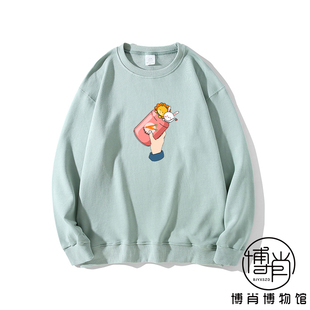 博肖博物馆周边定制套头卫衣王一博肖战应援服认亲服饰小狮子兔子