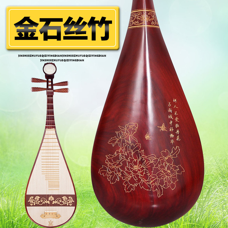 梵巢花梨木琵琶乐器泡桐木面板整块背板专业演奏成人儿童考级考级