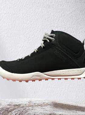 李宁正品冬季新款女子加绒保暖中帮户外休闲鞋 AHCN016