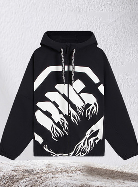 李宁正品新款男子反伍BADFIVE草木皆兵连帽时尚夹克外套AFDS569