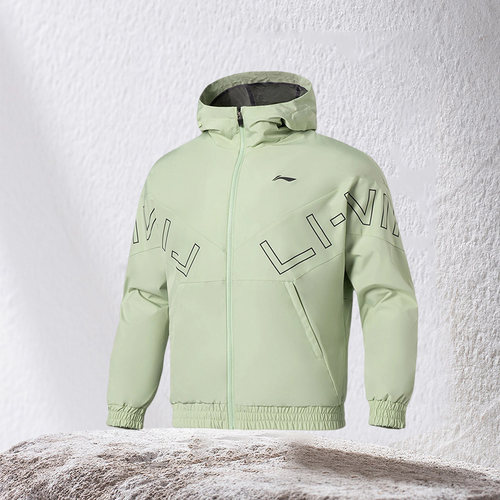 李宁外套男22春季新款健身系列连帽衫时尚休闲风衣 AFDS007-7