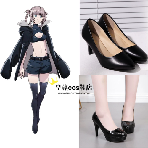 彻夜之歌 七草荠cos鞋 吸血鬼动漫女PU皮 万圣节动漫cosplay鞋