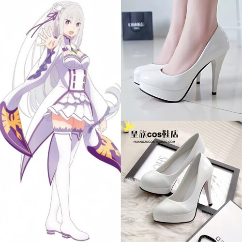 艾米莉亚cos鞋 Re从零开始的异世界生活 爱蜜莉雅 动漫cosplay鞋