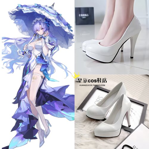 坎特蕾拉cos鞋 鸣潮 坎特蕾拉翡萨烈 cosplay鞋 万用cos高跟鞋