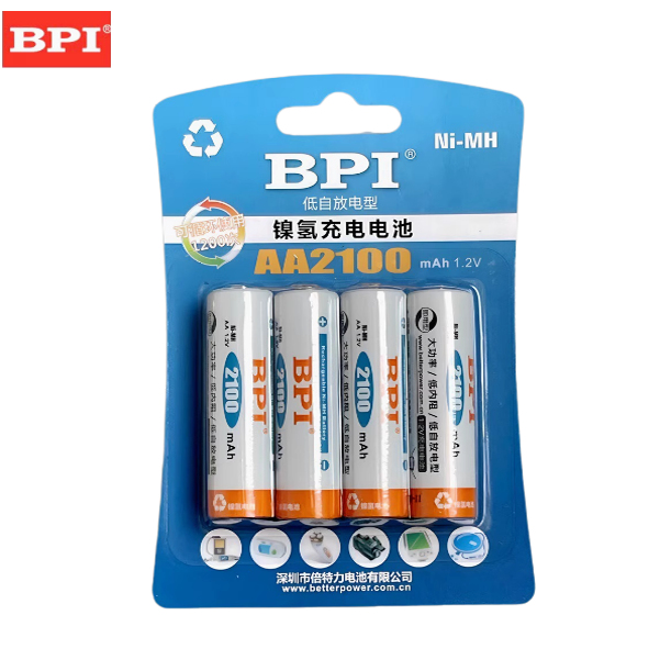 『四节价格』倍特力 BPI 5号 2100毫安 低自放电型 镍氢充电电池