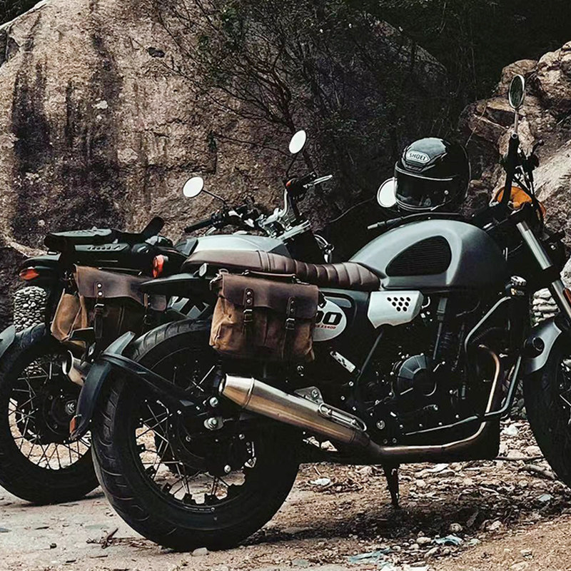 新款适用高金gk500400复古侧边包摩托车攀爬穿越咖啡版改装骑行挂