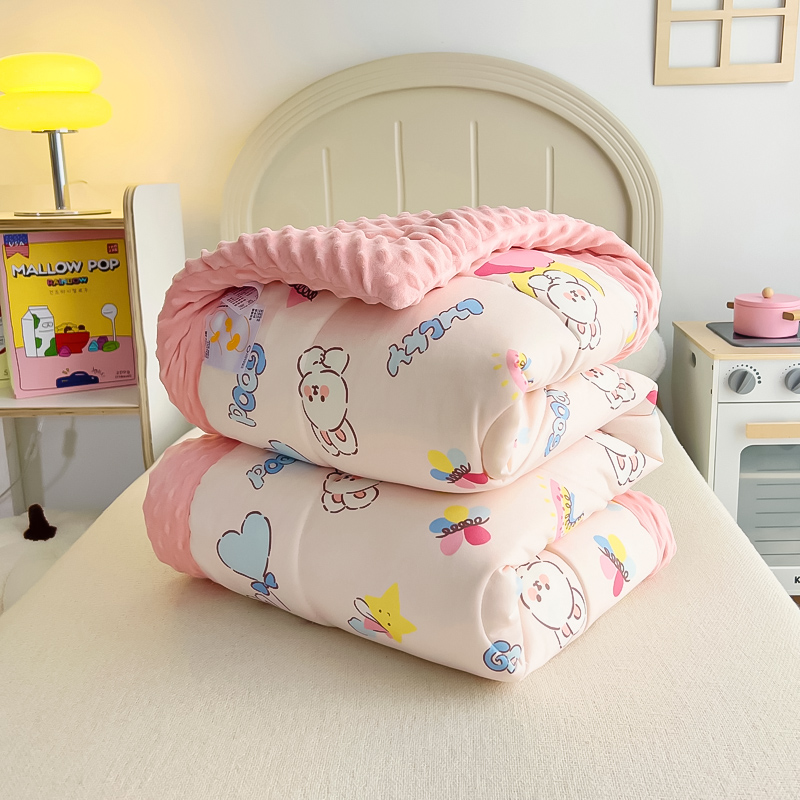 A类儿童被子加厚豆豆被四季通用