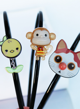 韩国进口发饰品 GRAIN de BEAUTE可爱猴子猫咪小鸡兔子发箍头箍H2