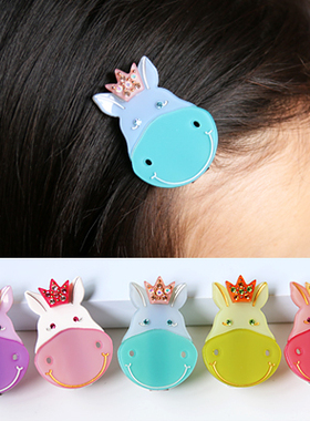 AngelRena正品韩国进口饰品新款小马鸭嘴夹边夹发夹刘海夹G1