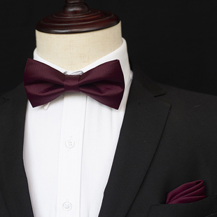 17Century哑光酒红色煲呔配饰蝴蝶结婚礼新郎伴郎正装酒会商务男