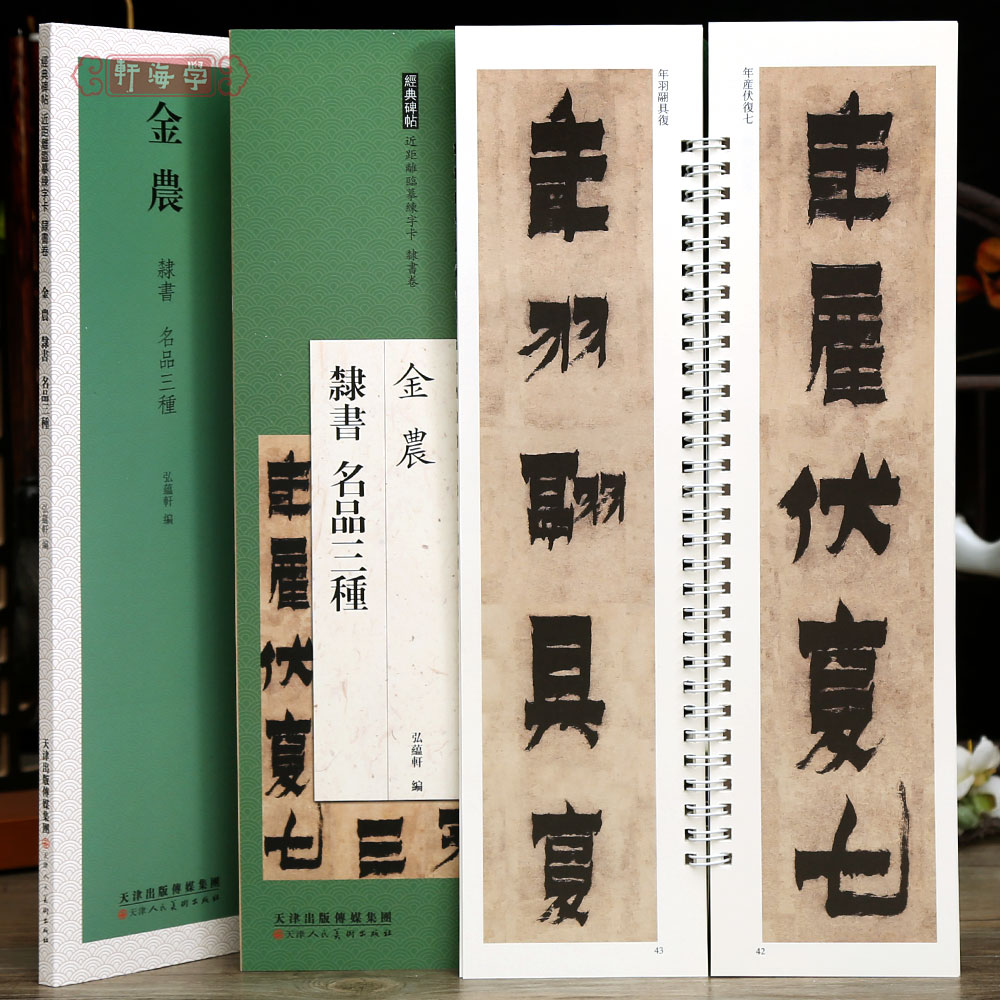 学海轩共3帖金农隶书名品三种憺道人梅花歌相鹤经四屏箴言八句轴近距离临摹练字卡隶书卷原色原帖繁体旁注隶书字卡毛笔书法字帖 书籍/杂志/报纸 书法/篆刻/字帖书籍 原图主图