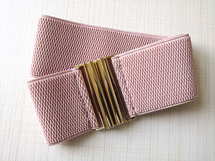 加大女款 6厘米宽松紧带弹力多尺码 腰封金色扣搭 腰带 小而美定制款