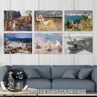 法国小众复古画心装饰画画芯Chavannes夏凡纳北欧古典人物餐厅画