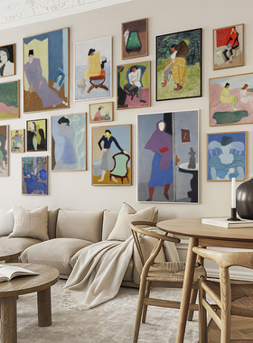 米尔顿艾弗里Milton Avery世界名画复古人物客厅装饰画挂画画芯