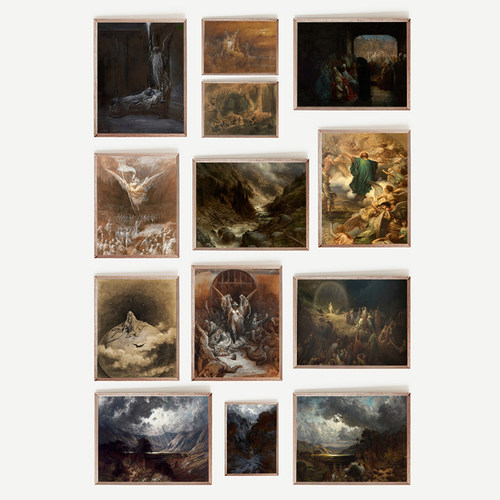 法国古斯塔夫多雷GUSTAVE DORE 自然风景油画艺术微喷油画布画芯
