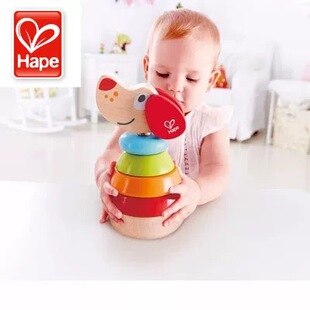 Hape佩佩有声堆塔层层叠叠高1-2岁宝宝儿童益智力玩具木制堆堆乐