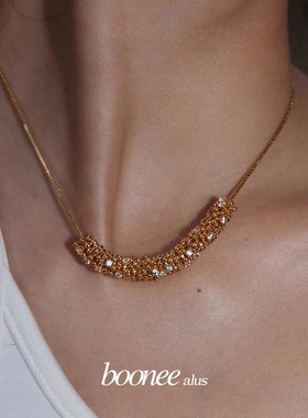 Boonee alus轻奢气质锆石choker项链女新款爆款小众设计锁骨链