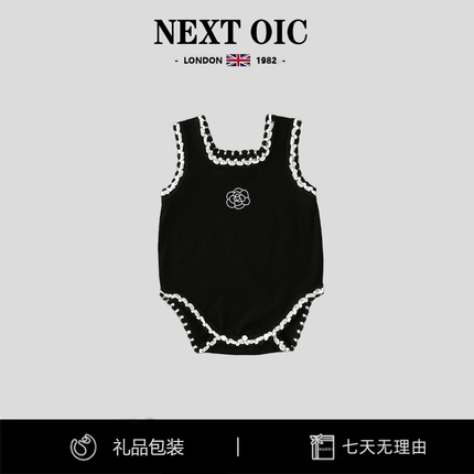 British Next Oic Baby Romper Summer Sleeveless Girl Baby Full Month Pure Cotton Vest Princess Suspender Romper