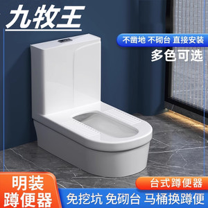 JONIMW新款台式蹲便器免挖坑马桶改蹲坑免砌台蹲坑坐便器带存水弯
