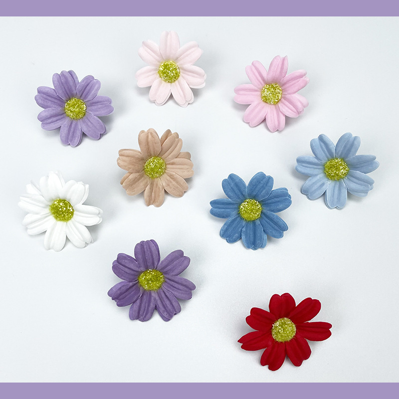 圣诞节洋甘菊香皂花头邹菊仿真花永生肥皂花礼盒花束装饰diy材料