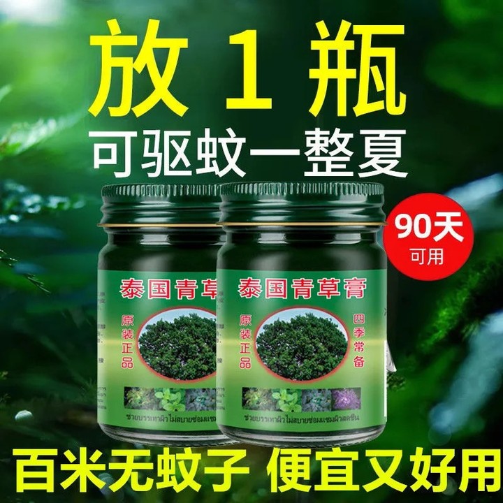 泰国原装正品青草膏防蚊虫叮咬皮肤清凉防暑防困提神清凉膏家庭适