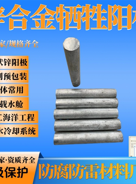棒状锌阳极锌接地电池 高纯锌块ZP-3预包装锌合金牺牲阳极