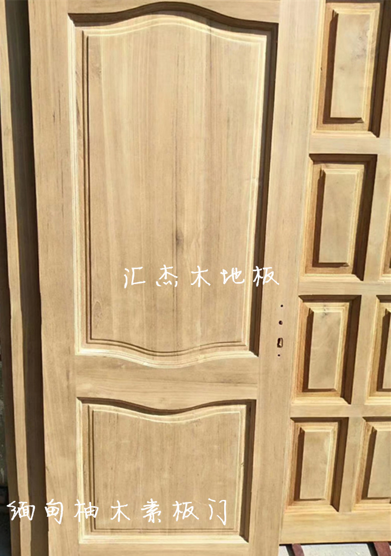 缅甸柚木老料木门翻新定制卧室门二手实木入户门特价家装环保