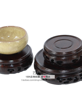 工艺品摆件玉器陶瓷底座实木茶壶