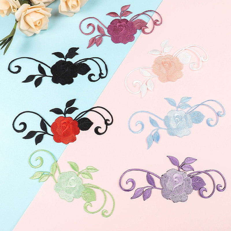 花朵大布贴时尚百搭衣服补丁贴花图案绣花贴片刺绣贴小号补洞贴布