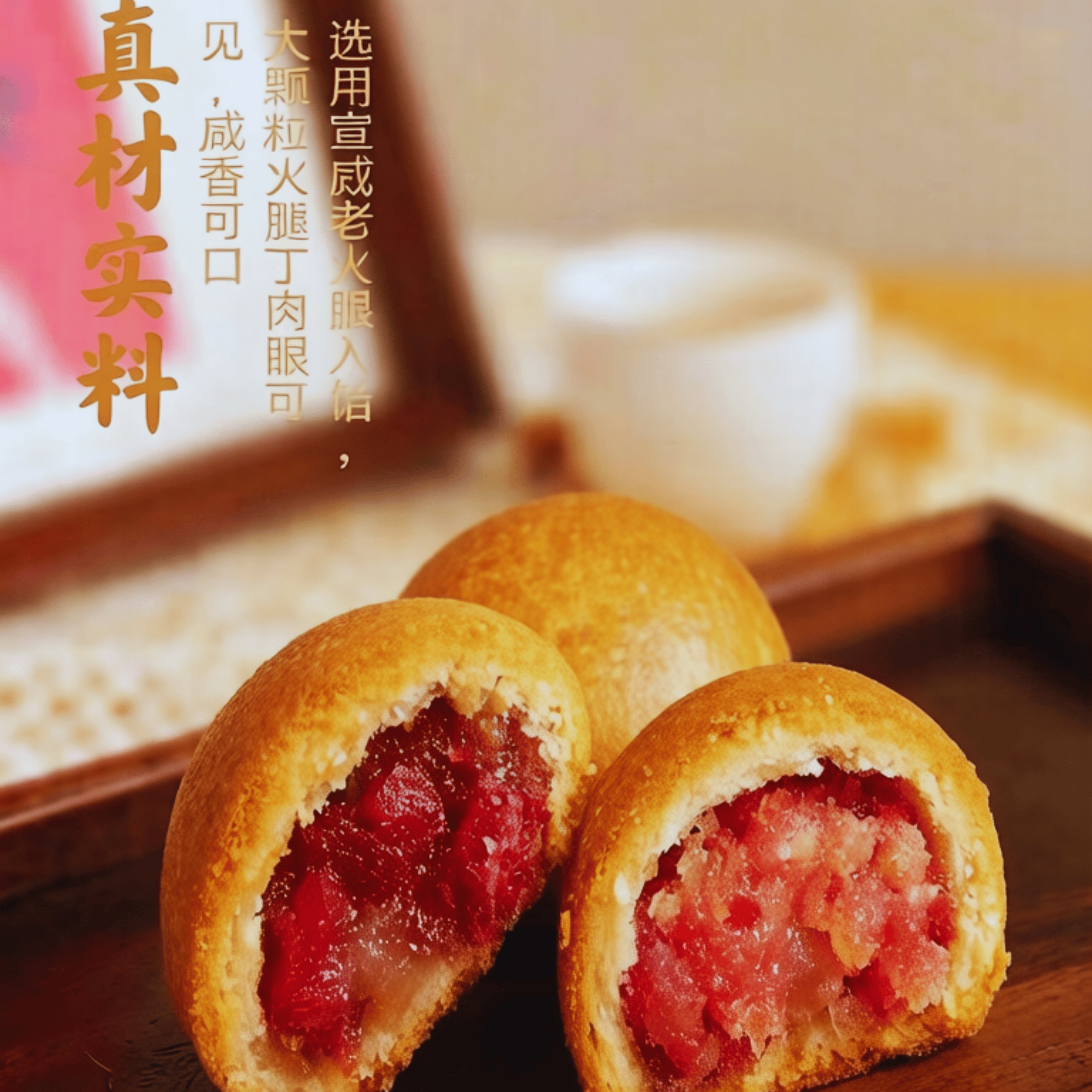 重庆大师傅云腿月饼云南特产宣威火腿小饼云腿中秋月饼送礼