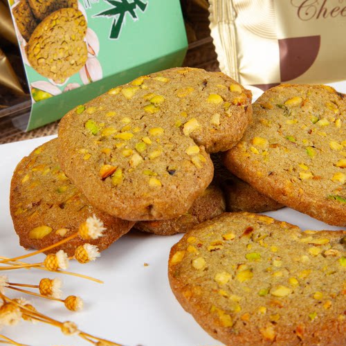 大师傅开心果酥脆饼干盒装坚果零食手工制作独立小包装休闲食品