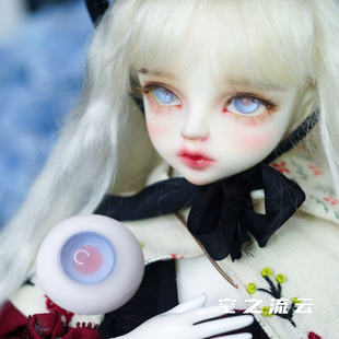 BJD眼珠六分bjd玻璃眼粉瞳蓝眼睛bjd眼珠四分14mm