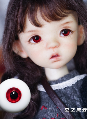 少量现货包邮bjd眼珠14mm小虹膜眼珠346分眼珠红色真人风玻璃眼