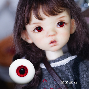 少量现货包邮bjd眼珠14mm小虹膜眼珠346分眼珠红色真人风玻璃眼