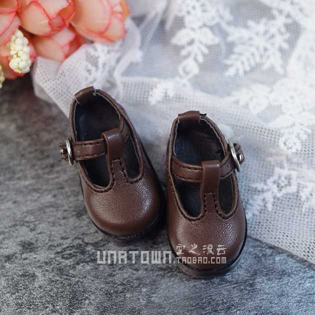 现货鞋子1/6分bjd学生棕色