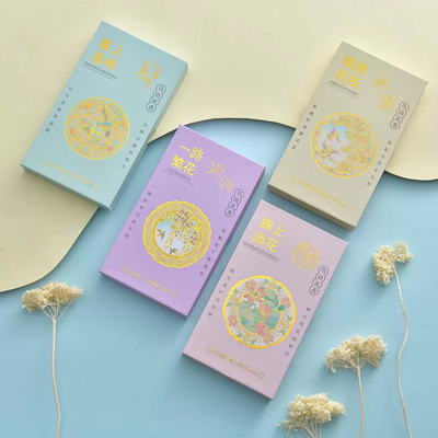 国风花鸟纹饰随身手柄化妆镜