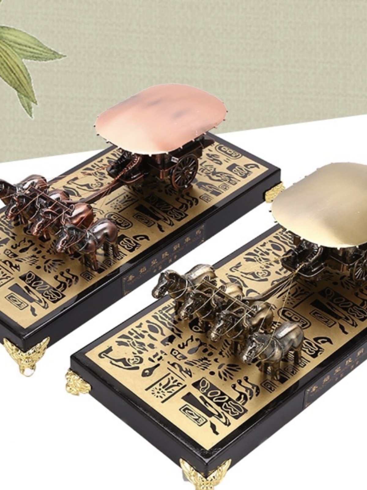 西安兵马俑特色工艺品红铜木盒铜车马高档秦始皇陵商务礼品伴手礼