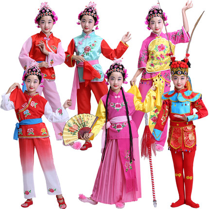 新款儿童戏服京剧舞蹈演出服小红娘小花旦俏花旦戏剧报花灯戏曲服