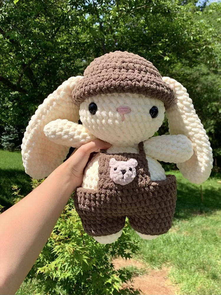 手工钩针diy材料包粗毛线编织可爱宠物送女友送孩子礼物送教程